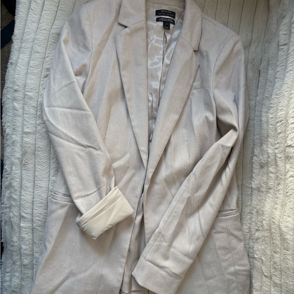 RW&CO. Light Beige Blazer with Satin Lining